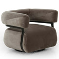 Okr?g?y sk¨®rzany stolik dekoracyjny Andra, opalony br?z ev9579681