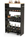 Waski regal kuchenny 20 cm z 4 polkami, organizer do wnek, 47,5 x 20 x 80,5 cm